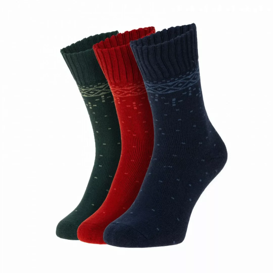 Von Jungfeld 3-er Set Socken Grün, Blau & Rot günstig online kaufen