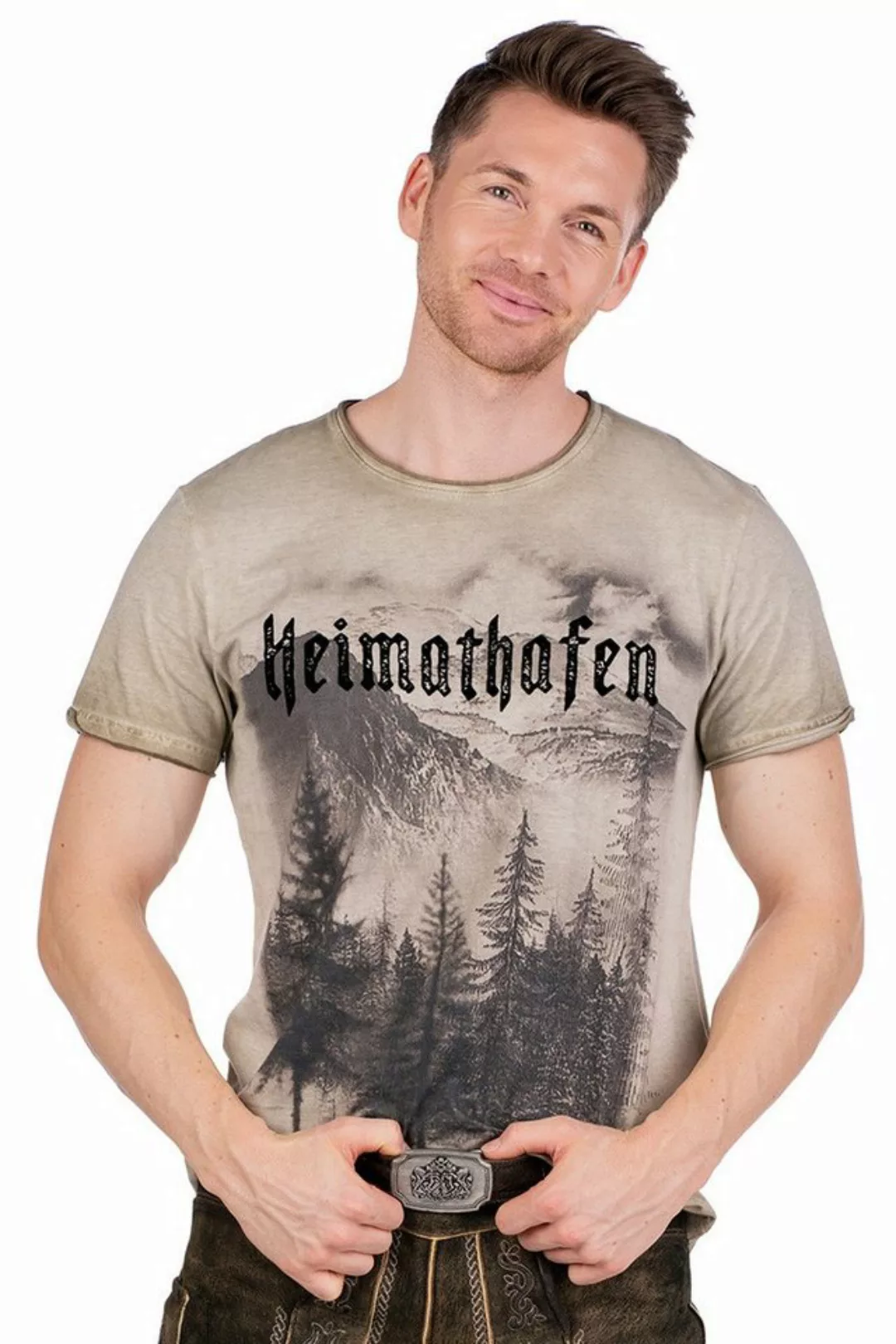 Hangowear Trachtenshirt Trachtenshirt Herren - DARIUS - beige günstig online kaufen