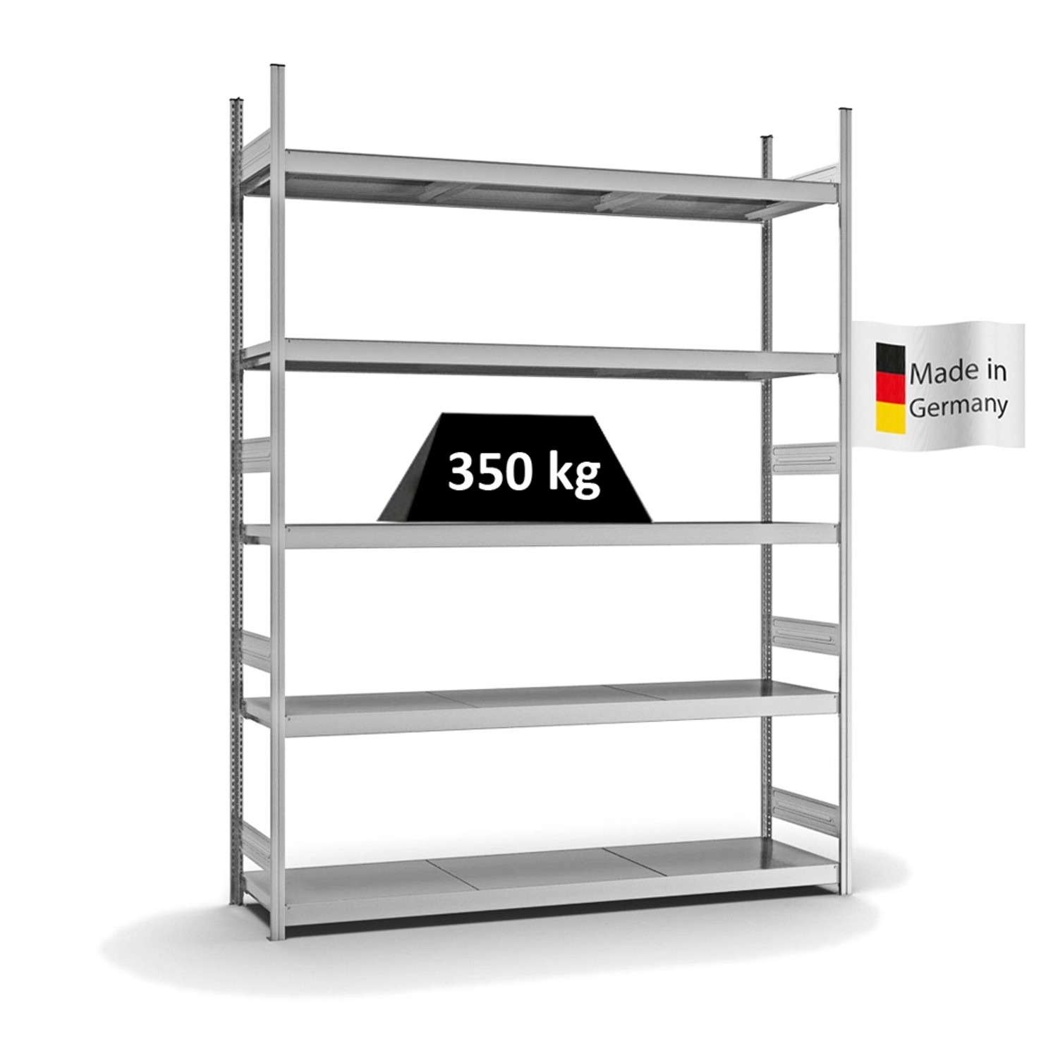 PROREGAL Weitspannregal Stecksystem T-Profil Grundregal HxBxT 300x225x50 cm günstig online kaufen