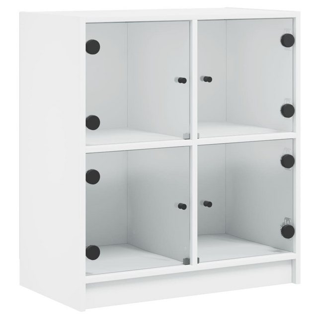 vidaXL Beistellschrank Beistellschrank mit Glastüren Weiß 68x37x75,5 cm (1- günstig online kaufen