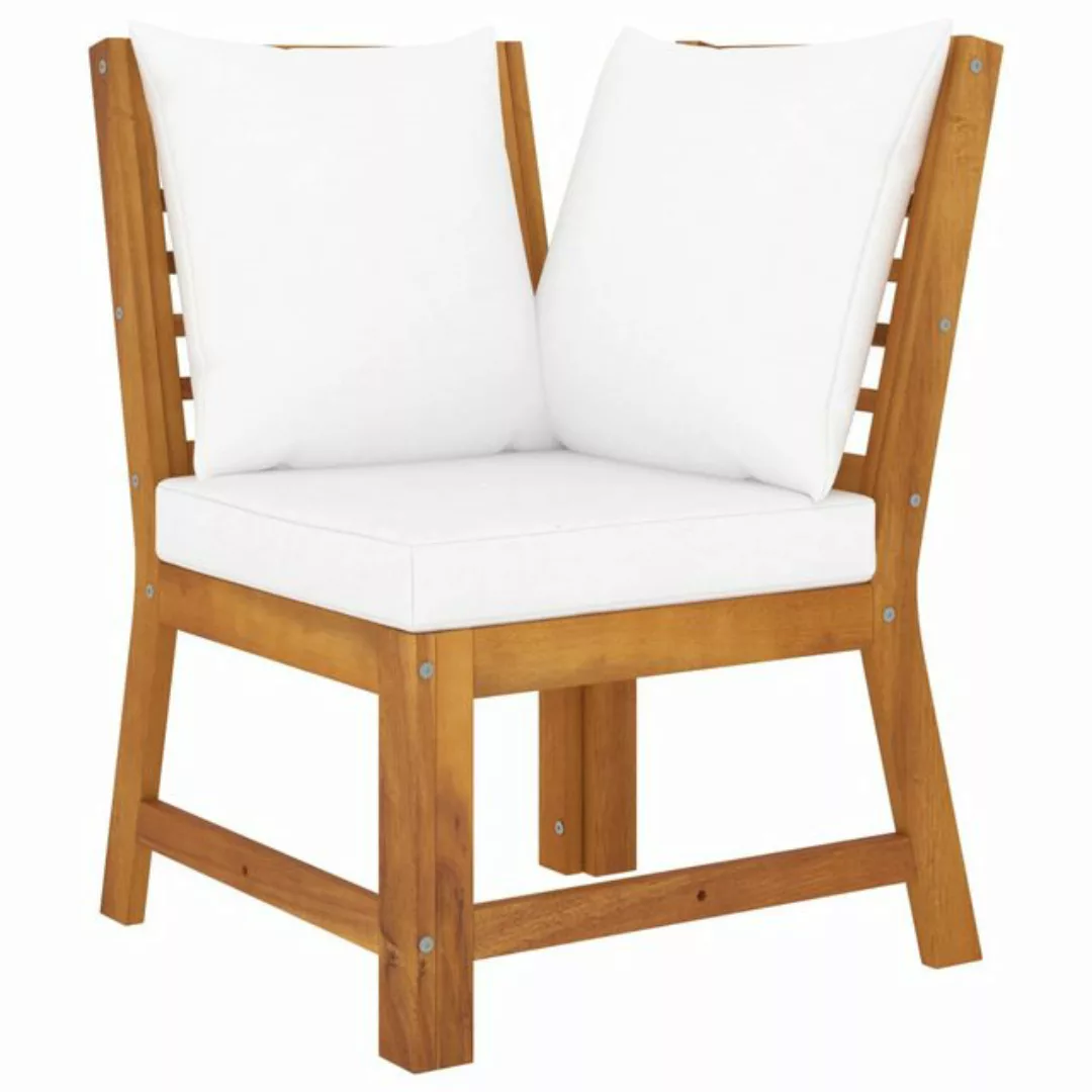 3-tlg. Garten-lounge-set Mit Creme Kissen Akazie Massivholz günstig online kaufen