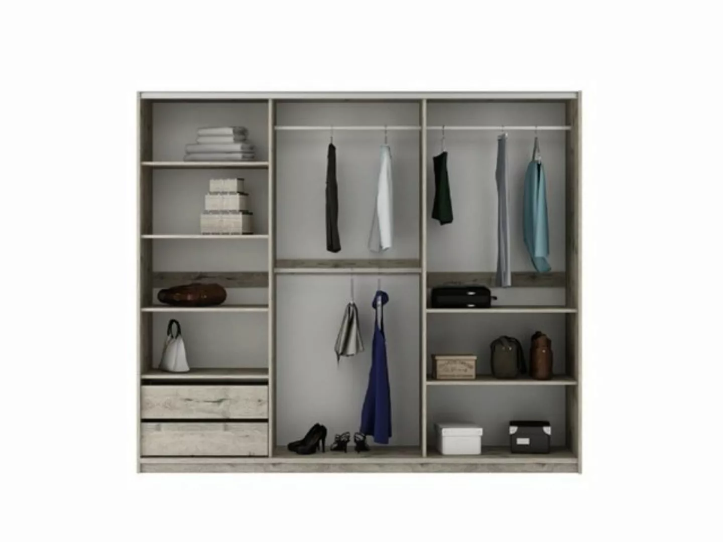 ROYAL24_MARKT Kleiderschrank - Organisiert deine Garderobe stilvoll und eff günstig online kaufen