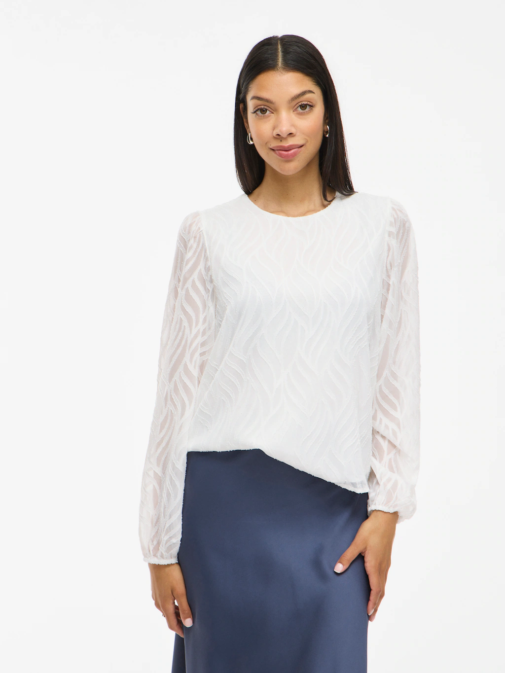 Vila Blusenshirt "VIMIKA O-NECK L/S TOP - NOOS" günstig online kaufen