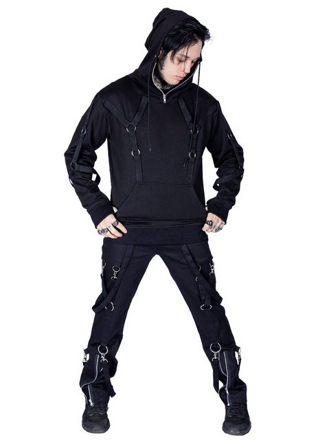 Chemical Black Hoodie Titan Gothic Metal Zips Punk Hoodie Sweatshirt günstig online kaufen