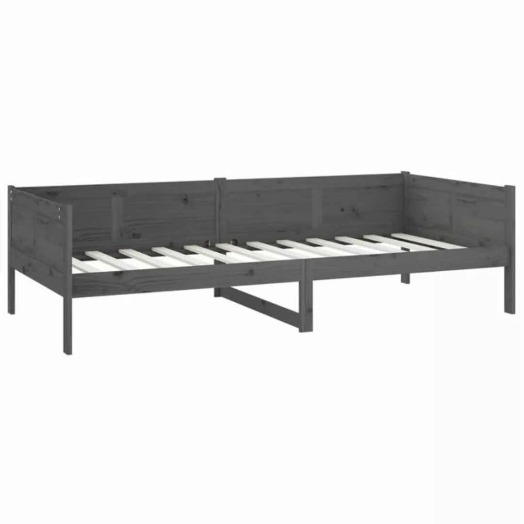 furnicato Bett Tagesbett Grau Massivholz Kiefer 90x190 cm (1-tlg) günstig online kaufen