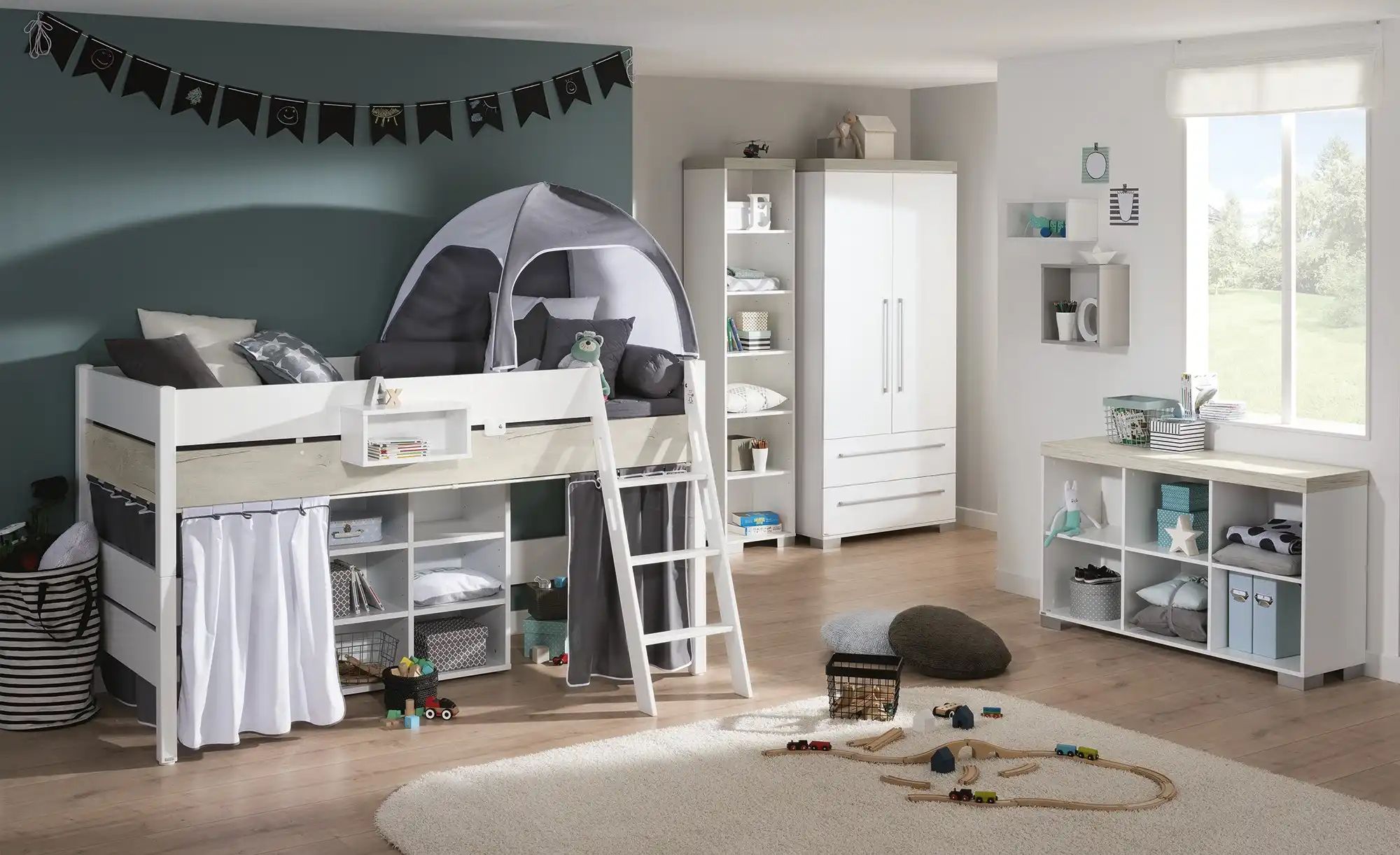 PAIDI Spielbett  Kira ¦ weiß ¦ Maße (cm): B: 135,3 H: 121,8 Betten > Bettge günstig online kaufen