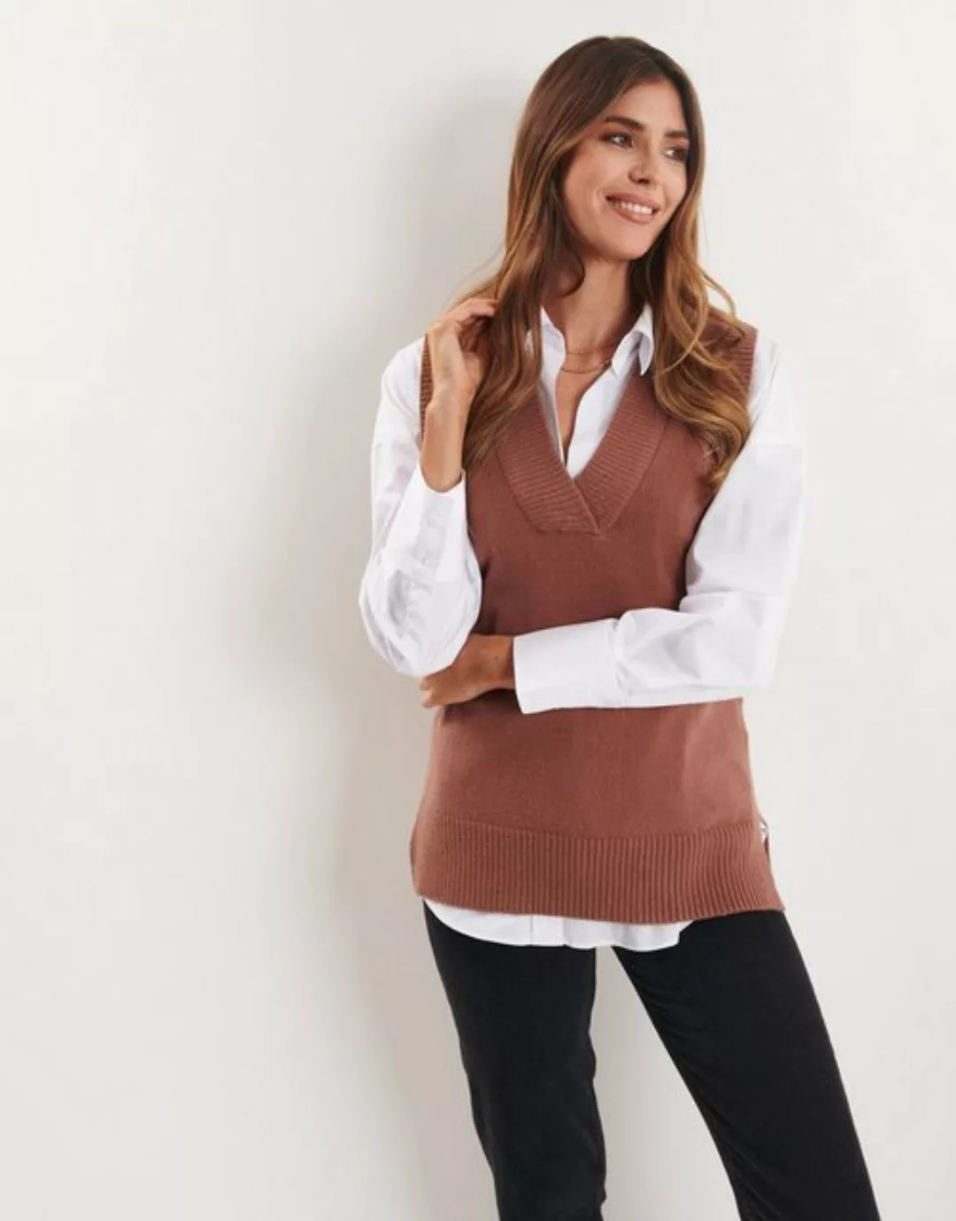 Threadbare Pullunder Spearmint V Neck Knitted Vest günstig online kaufen