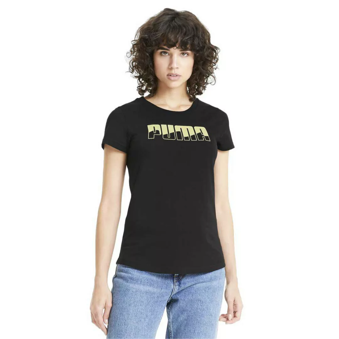 Puma Rebel Graphic Kurzarm T-shirt L Puma Black / Sunny Lime günstig online kaufen