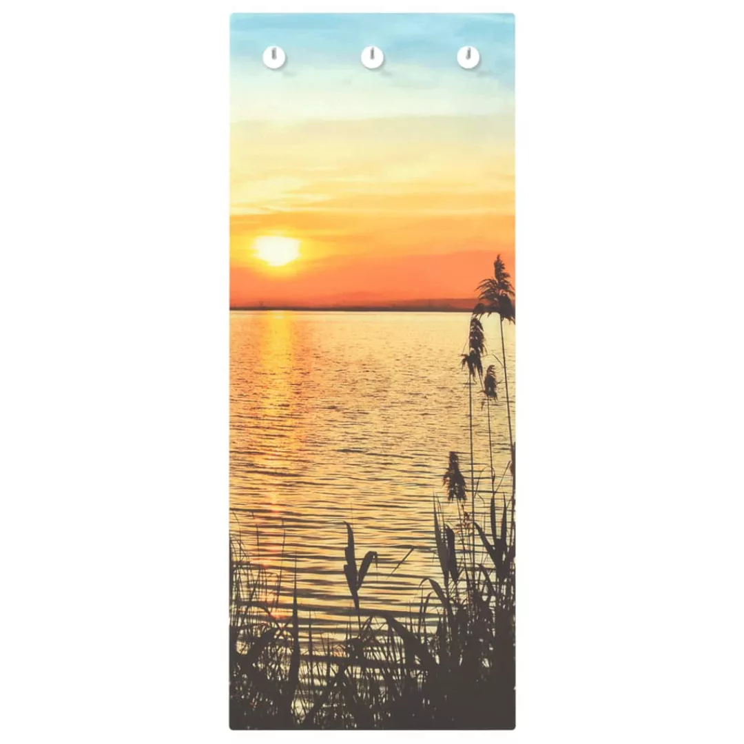 Vidaxl Wandgarderobe 125x50 Cm Hartglas Sonnenuntergang Am See günstig online kaufen