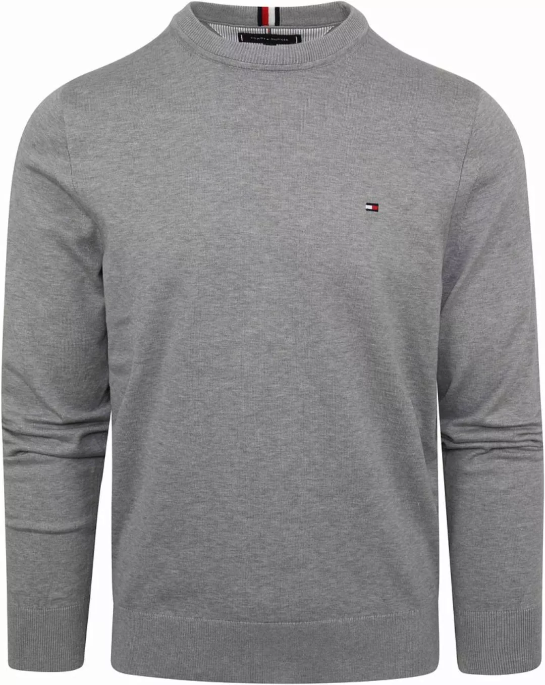 Tommy Hilfiger Pullover Rundhals Grau - Größe XL günstig online kaufen