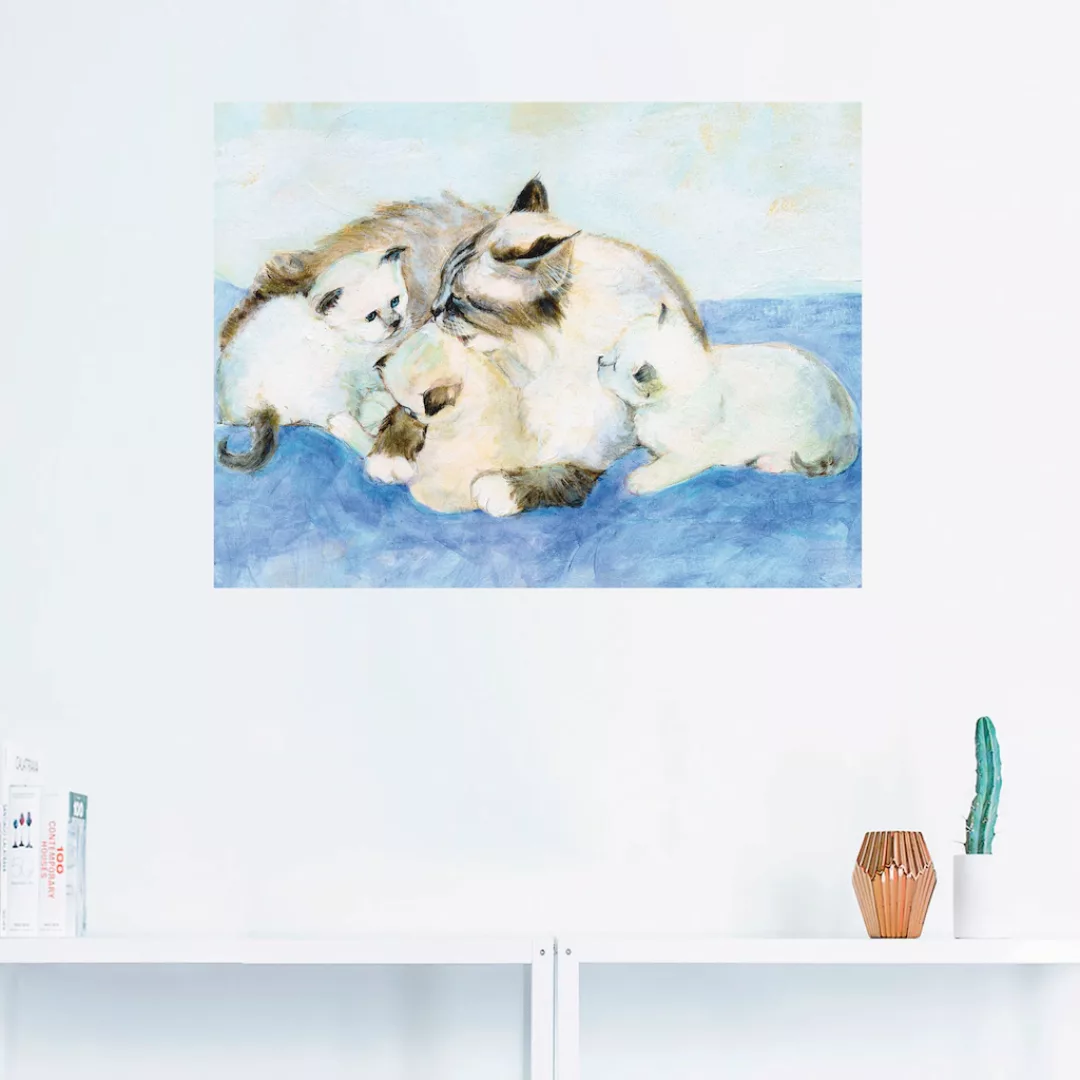 Artland Wandbild "Katzenfamilie", Haustiere, (1 St.), als Leinwandbild, Wan günstig online kaufen
