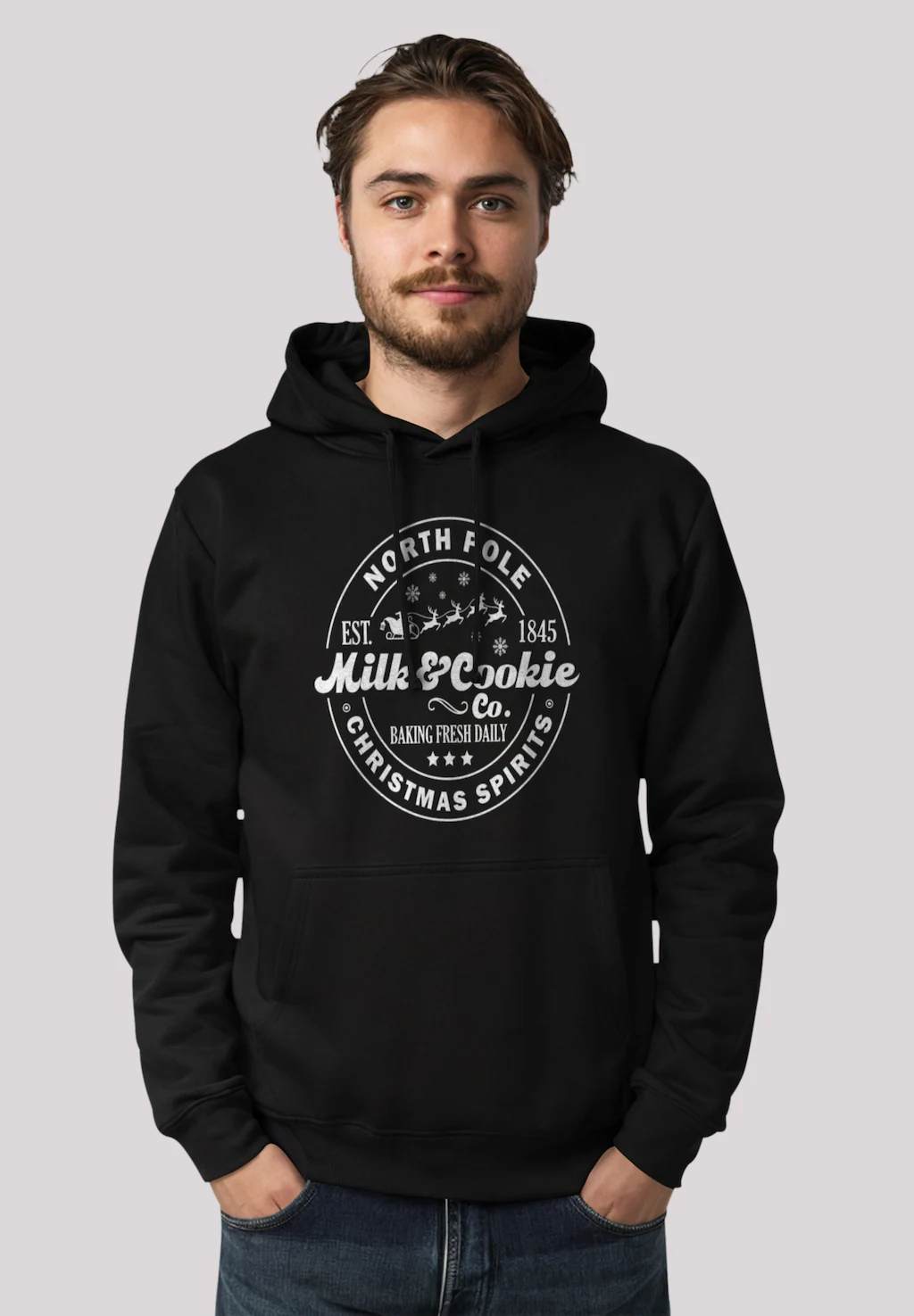 F4NT4STIC Kapuzenpullover "Milk and Cookie Bakery Retro Weihnachten", Premi günstig online kaufen