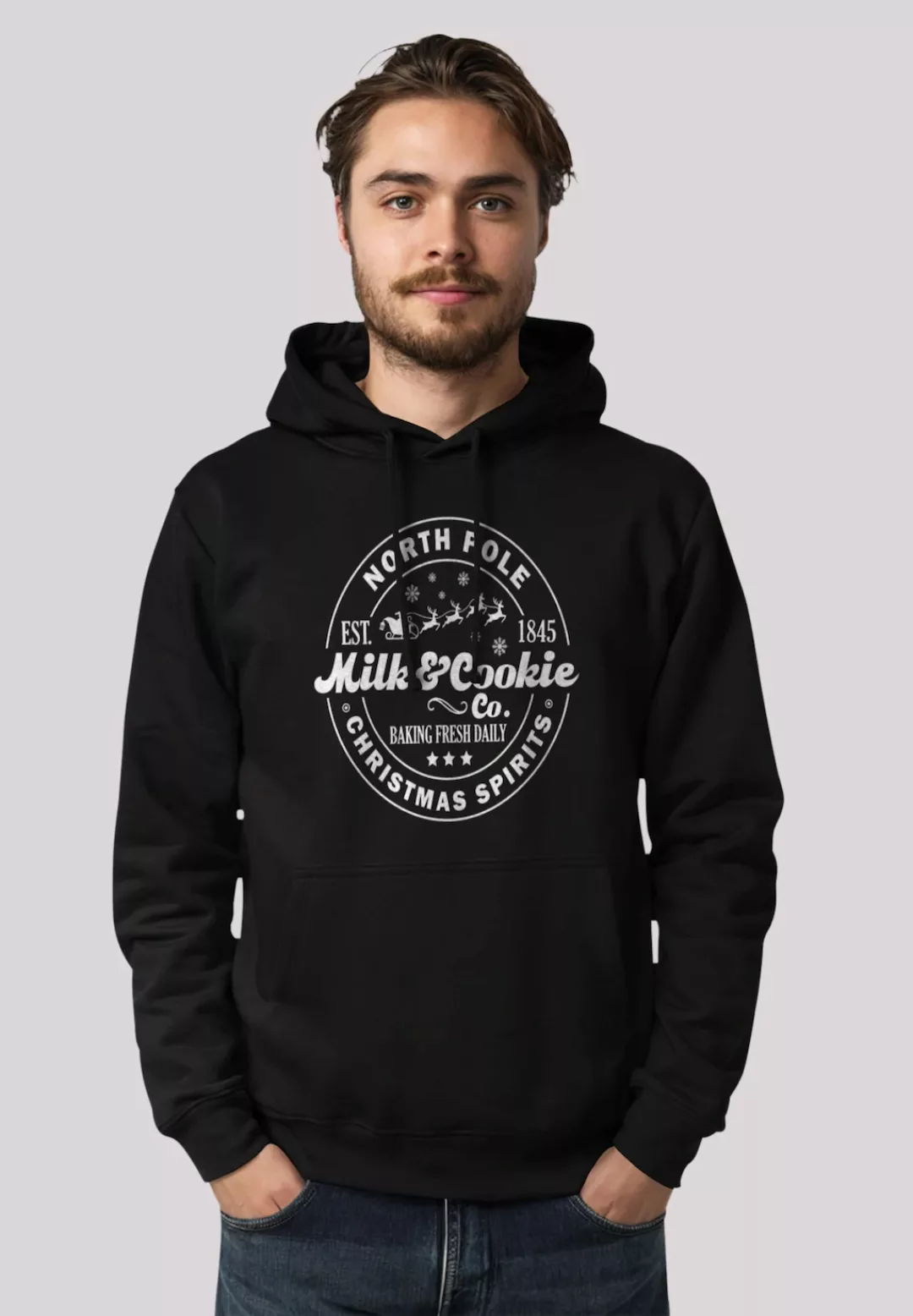 F4NT4STIC Kapuzenpullover "Milk and Cookie Bakery Retro Weihnachten", Premi günstig online kaufen