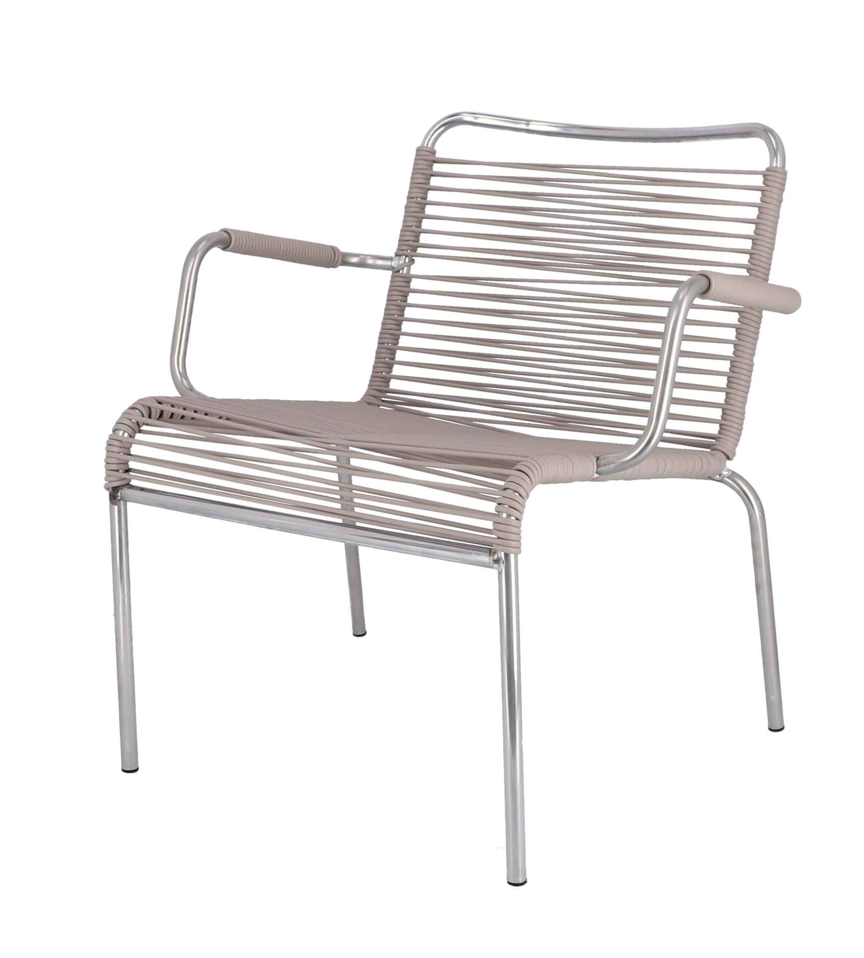 Outdoor Sessel Fiam Mya Lounge Spaghetti aus Aluminium taupe günstig online kaufen