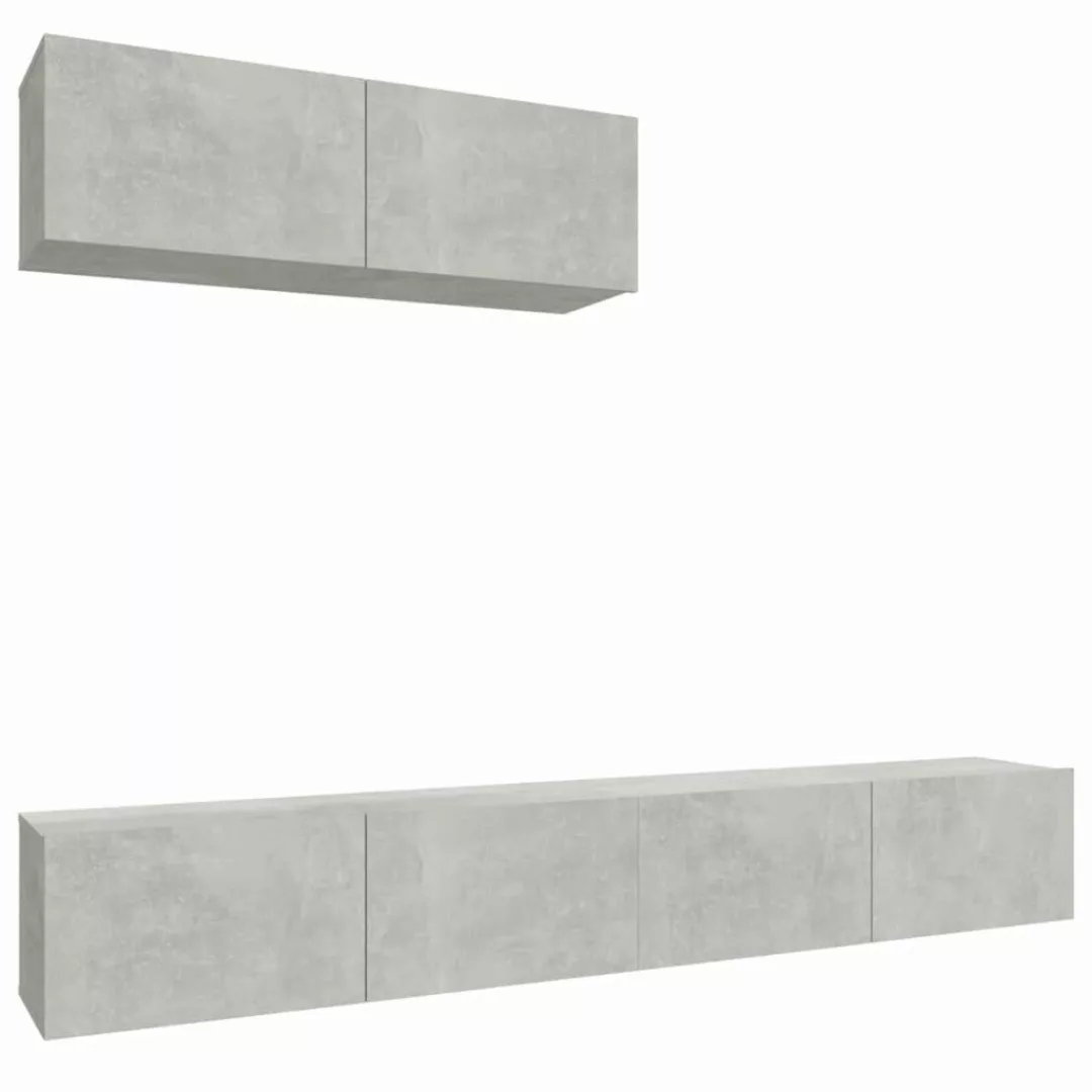 vidaXL TV-Schrank 3-tlg. TV-Schrank-Set Betongrau Holzwerkstoff günstig online kaufen
