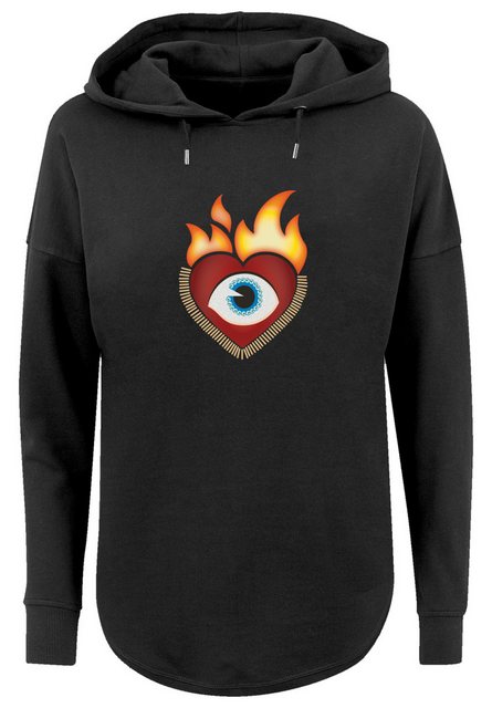 emoji couture Hoodie Heart on flames eye and golden beads Premium Qualität günstig online kaufen