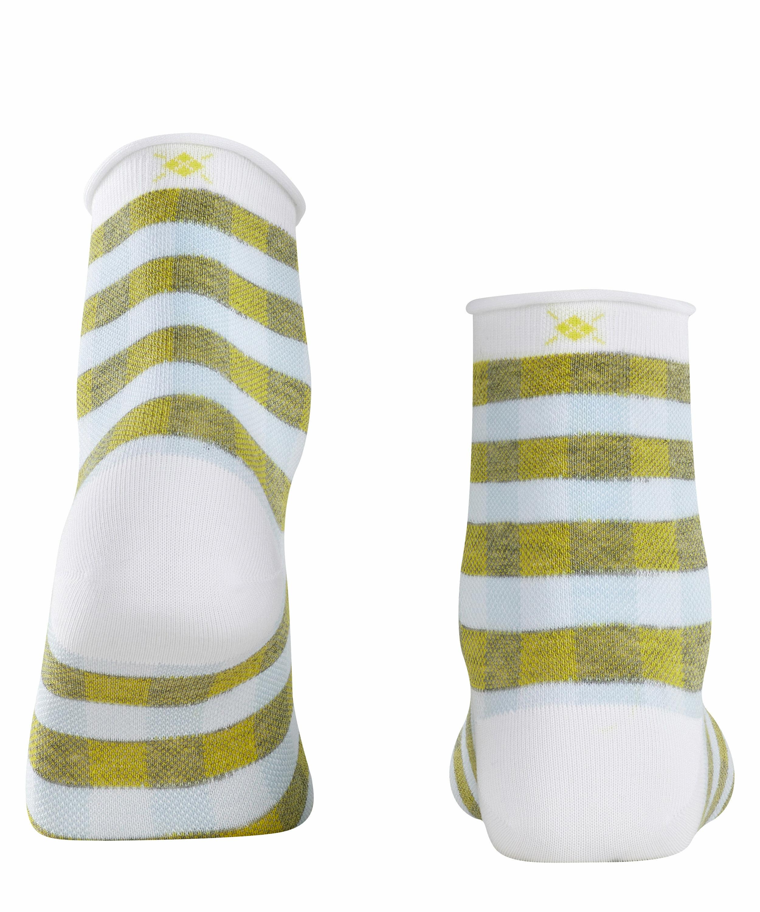 Burlington Sporty Vichy Damen Socken, 36-41, Weiß, AnderesMuster, Baumwolle günstig online kaufen