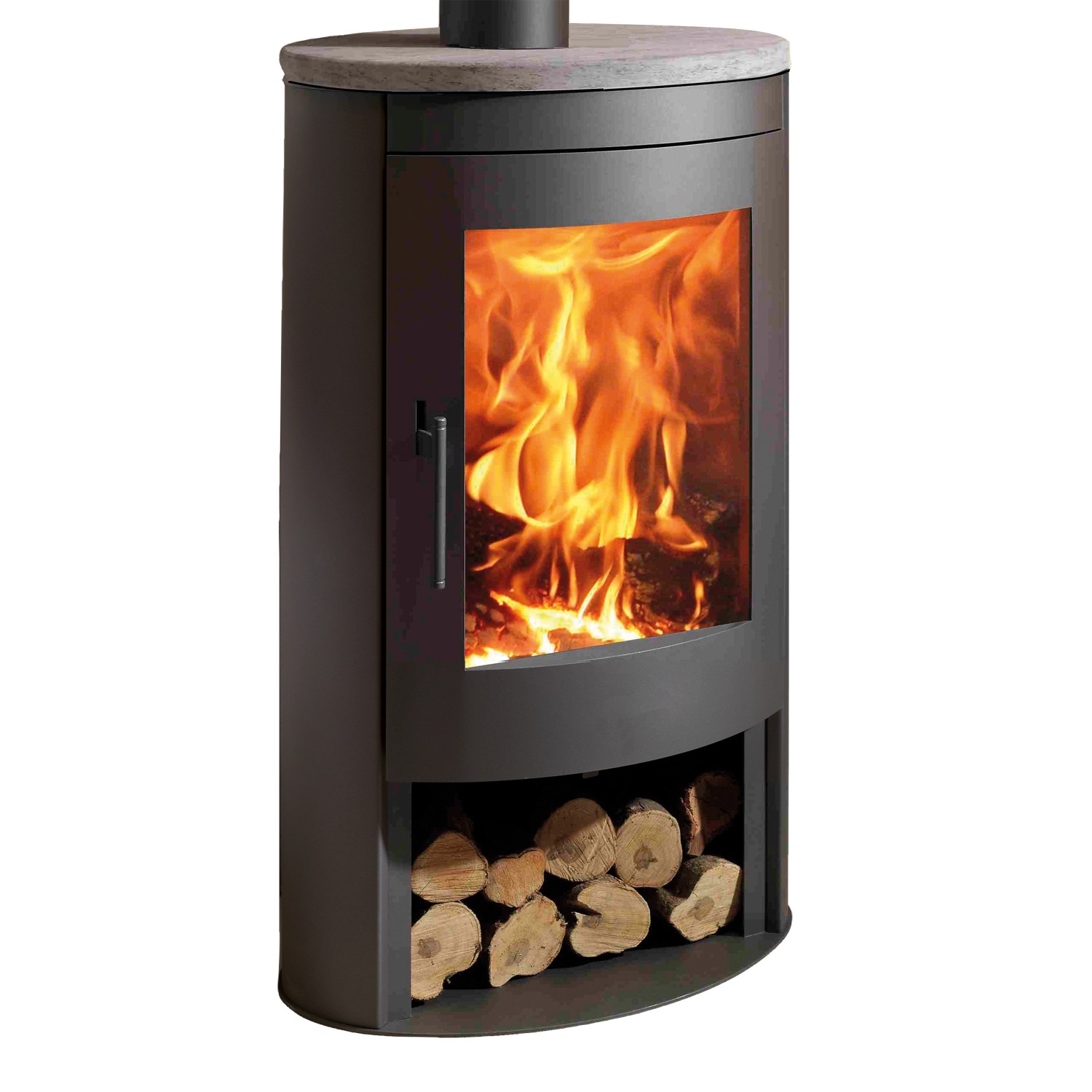 Panadero Kaminofen Oval 1 Stone Ecodesign Schwarz 8,7 kW EEK: A+ günstig online kaufen