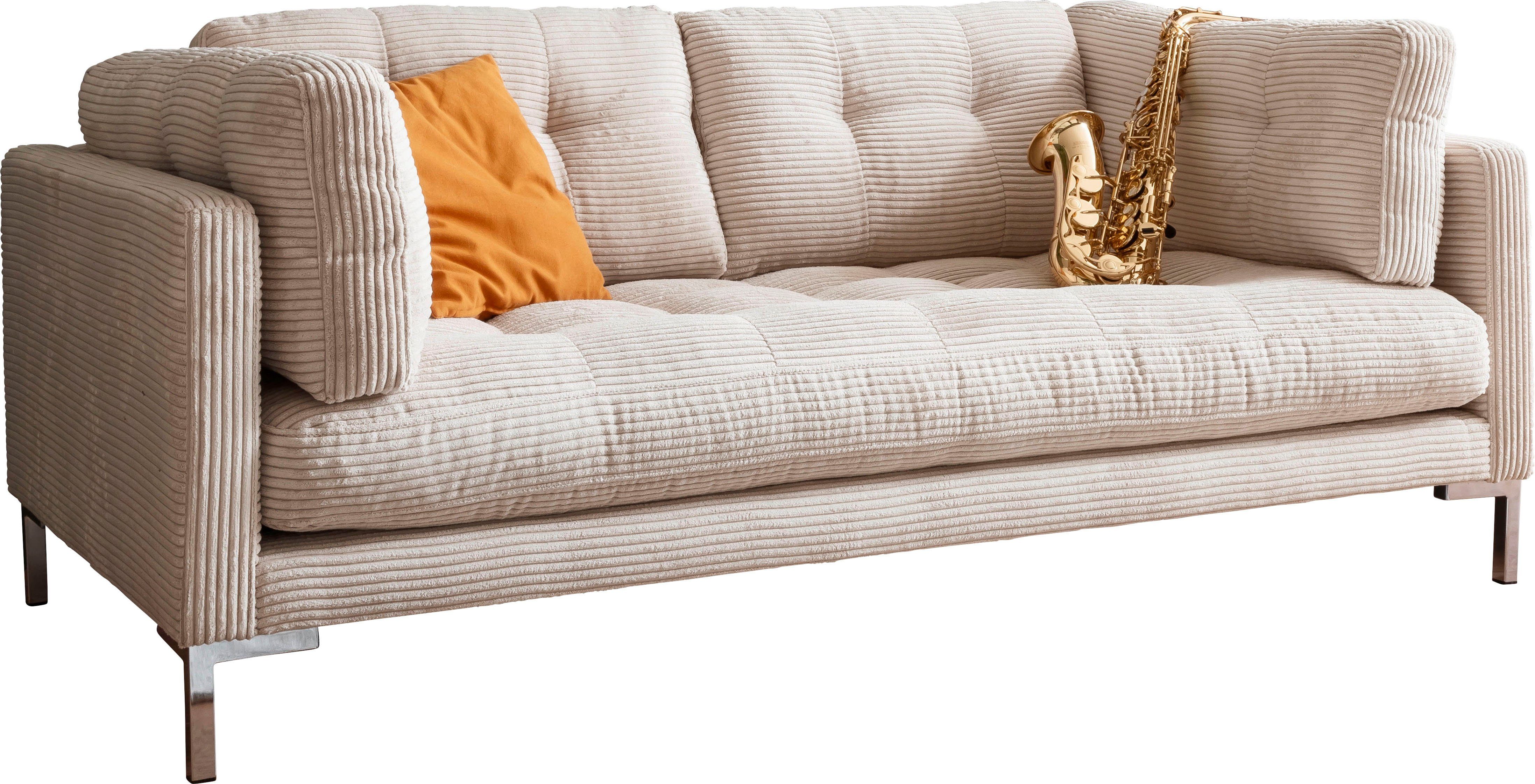 Trends by HG 2-Sitzer "Landau", in Cord-Stoff mit Metallfuß günstig online kaufen