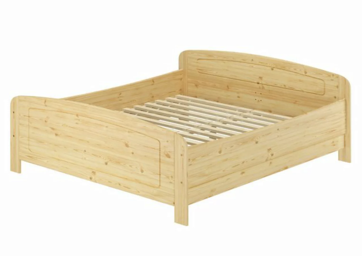 ERST-HOLZ Bett Seniorenbett Doppelbett hoher Sitz massiv Kiefer 180x200 Lat günstig online kaufen