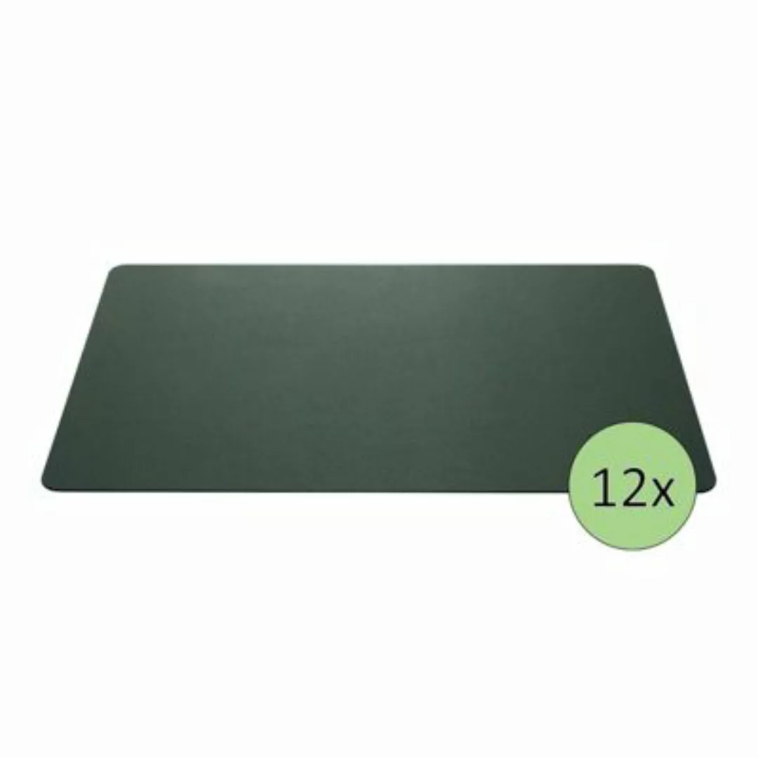 LEONARDO MATERA Platzset 33x46 cm grün Lederoptik 12er Set Platzsets günstig online kaufen