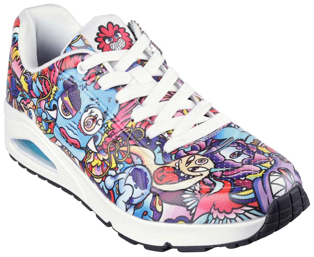 Skechers Sneaker "UNO - COLOR DOODLE", Keilsneaker, Schnürschuh, Retro Snea günstig online kaufen