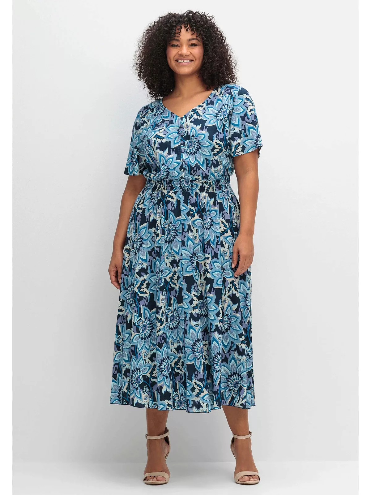 sheego by Joe Browns Druckkleid "Große Größen", mit Blumenprint und Taillen günstig online kaufen