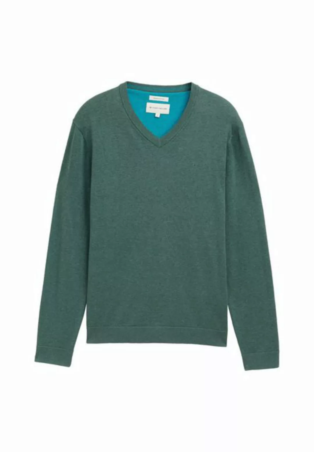 TOM TAILOR Strickpullover Pullover Strickpullover V-Neck (1-tlg) günstig online kaufen