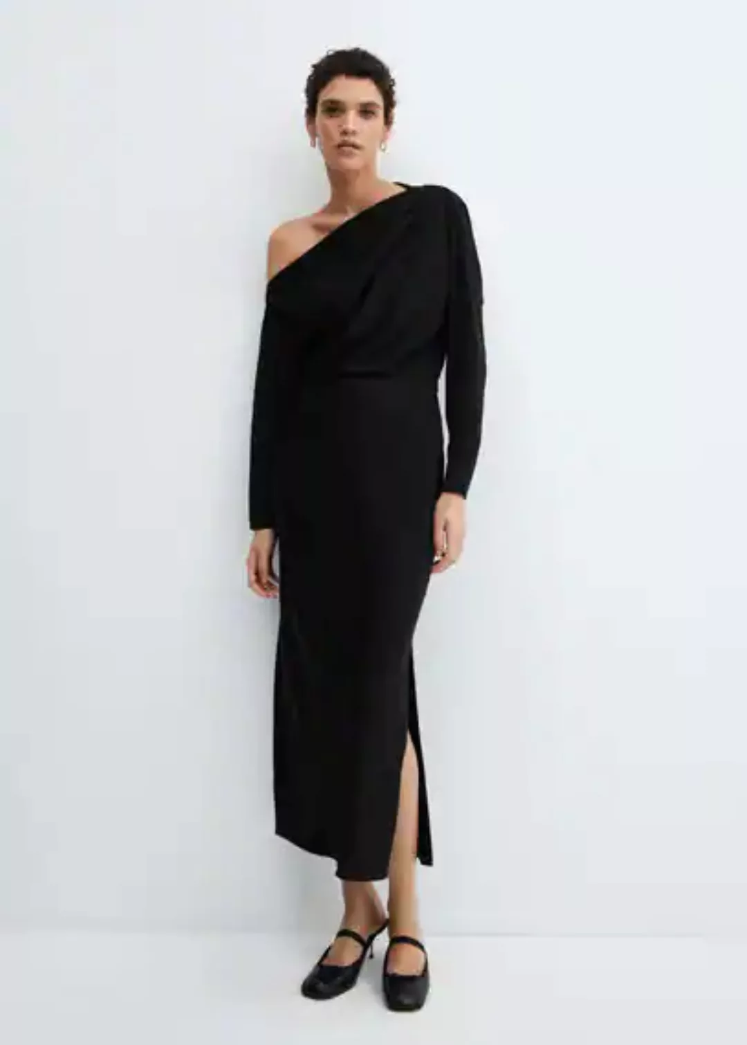 Asymmetrisches Kleid mit Schlitz günstig online kaufen
