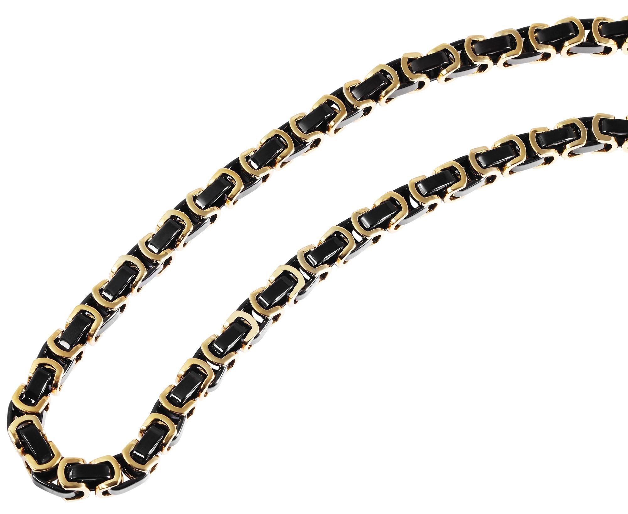 AKZENT Edelstahlkette Callen Königskette, Edelstahl, goldfarben/schwarz, günstig online kaufen
