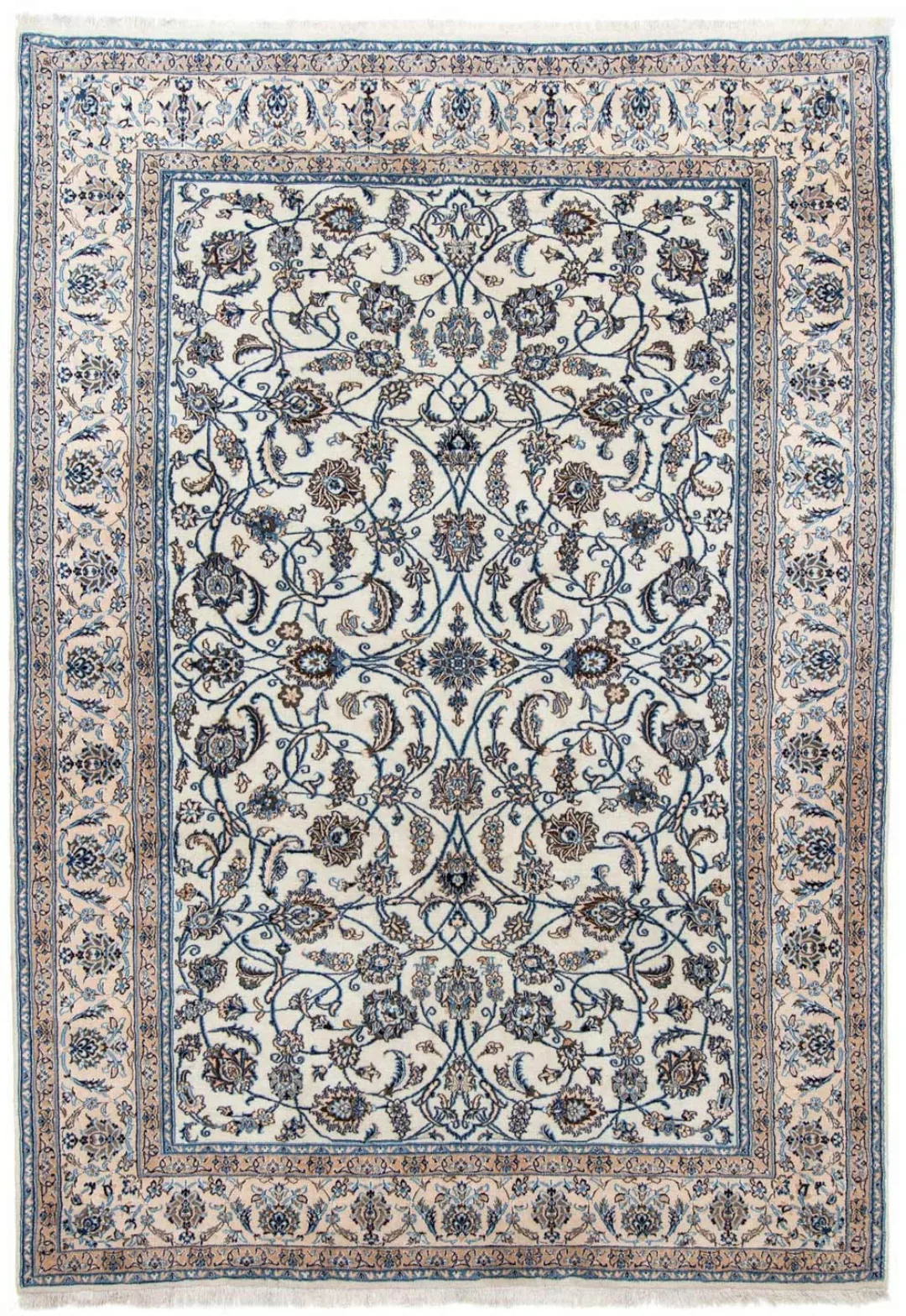 morgenland Wollteppich »Nain 9la Blumenmuster Beige 293 x 195 cm«, rechteck günstig online kaufen