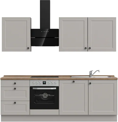 nobilia® Küchenzeile »"Cascada II"«, vormontiert, Breite 240 cm, Ausrichtun günstig online kaufen