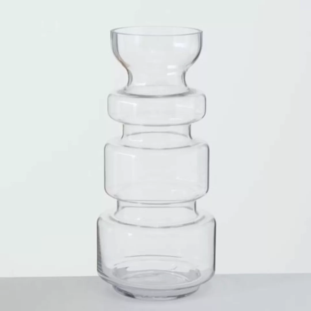 Boltze Vasen Brooke Vase klar 36 cm (grau) günstig online kaufen