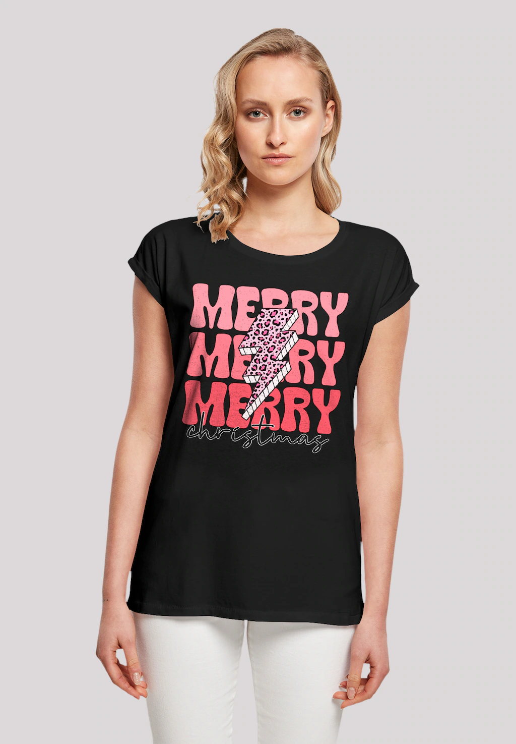 F4NT4STIC T-Shirt Merry Weihnachten Print Leo Print Premium Qualität, Weihn günstig online kaufen