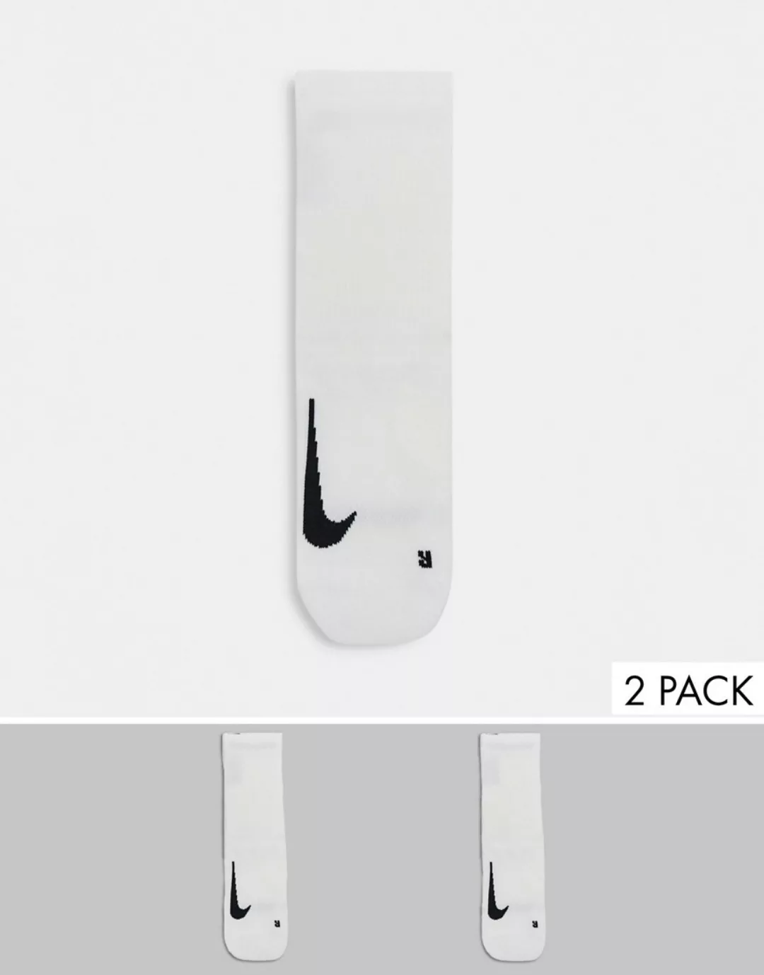 Nike Running – Weiße Sportsocken, 2er Pack günstig online kaufen