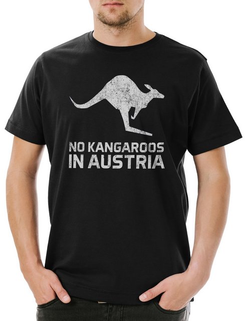 Urban Backwoods Print-Shirt No Kangaroos In Austria Herren T-Shirt Englisch günstig online kaufen