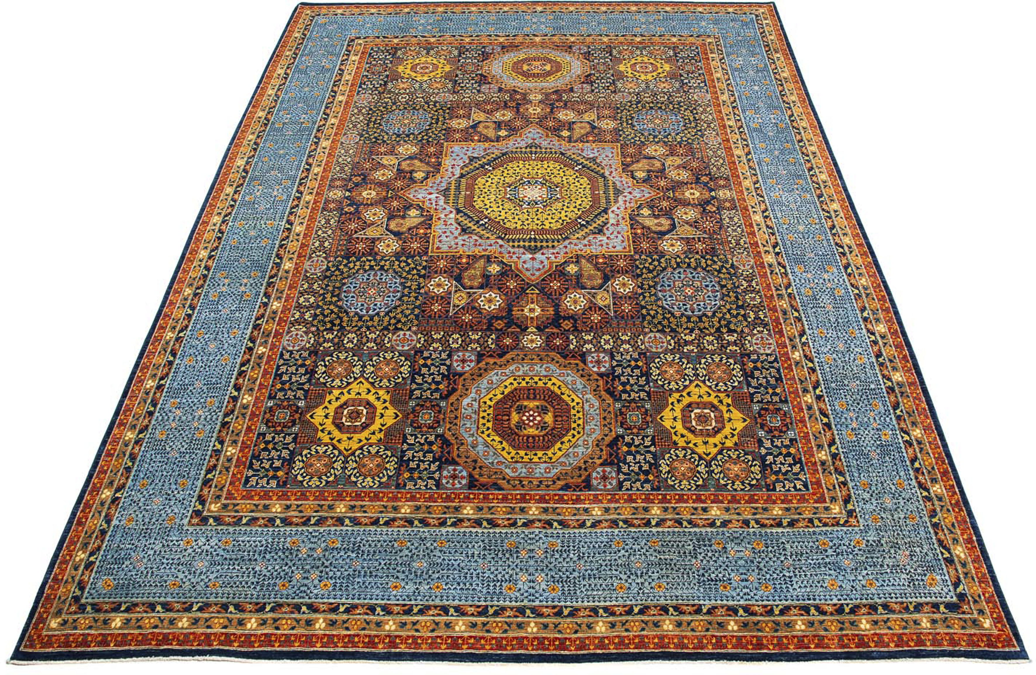 morgenland Orientteppich »Ziegler - 415 x 298 cm - blau«, rechteckig, Wohnz günstig online kaufen