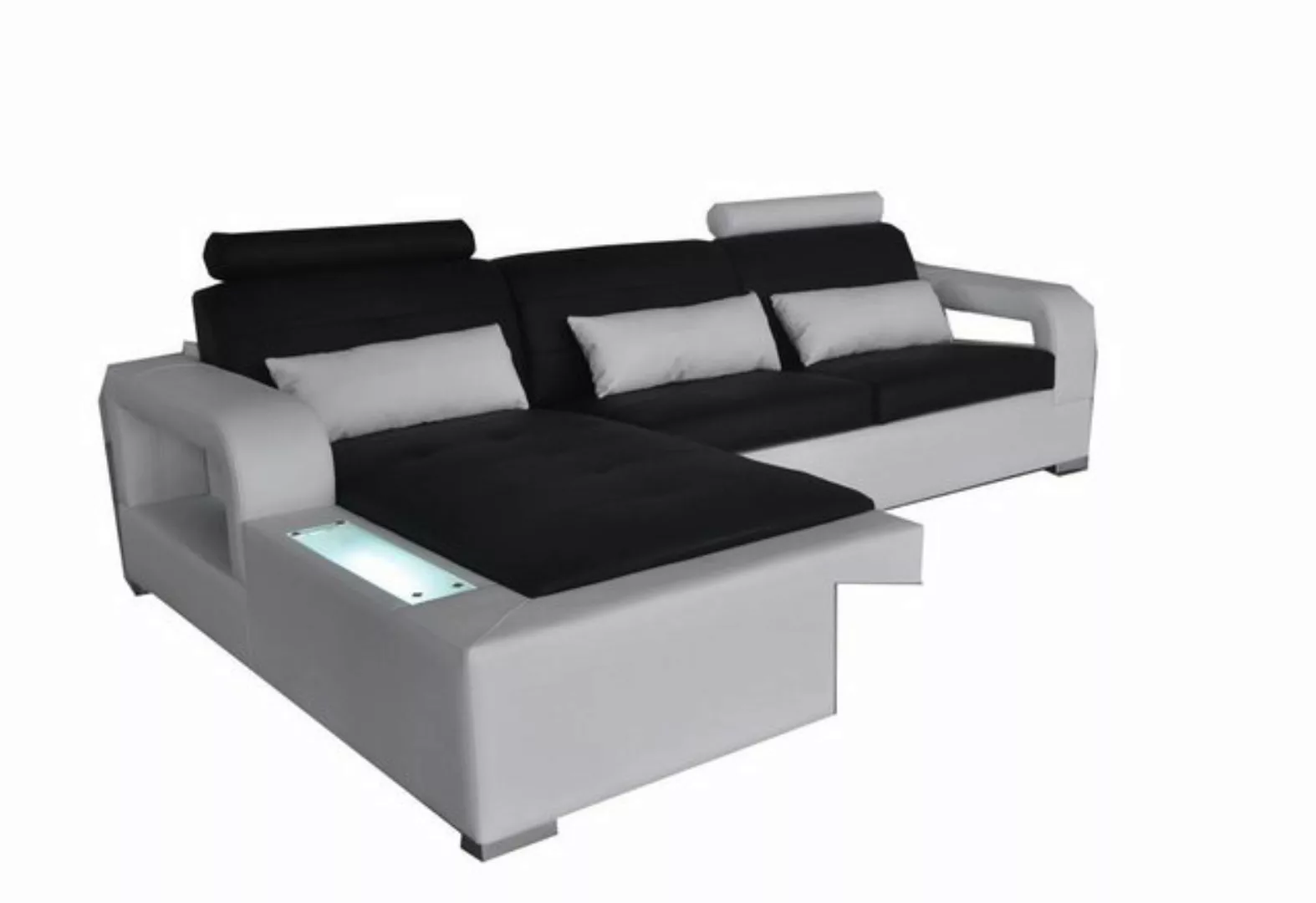 Xlmoebel Ecksofa Modernes Ecksofa aus Leder mit USB-Anschluss, Wohnlandscha günstig online kaufen