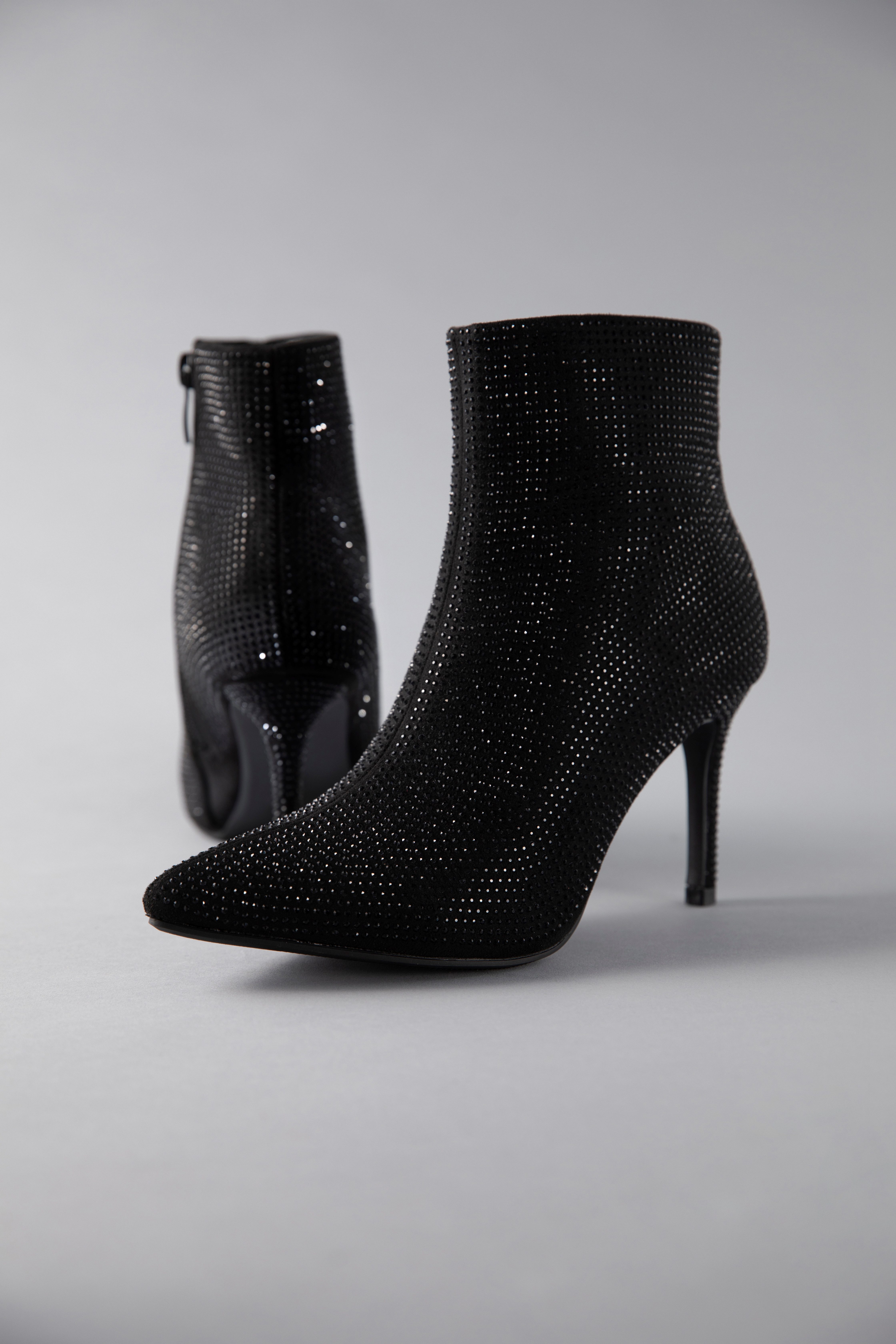 Aniston SHOES Stiefelette, Abendstiefelette mit Glitzersteinchen günstig online kaufen