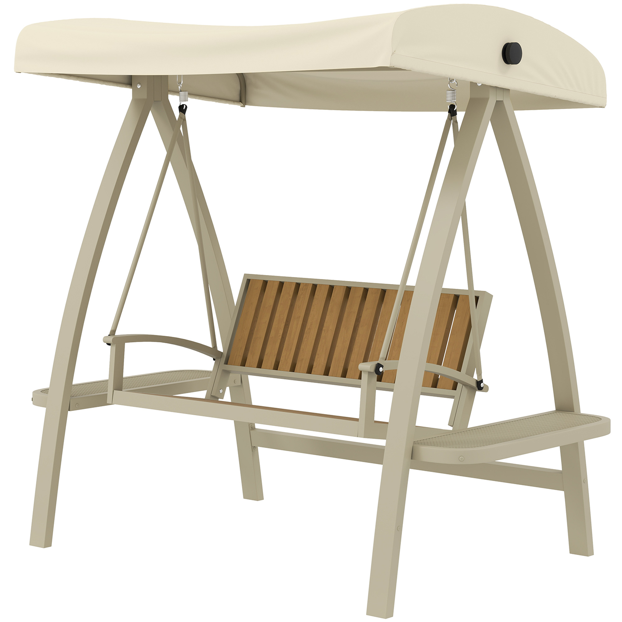 Outsunny Hollywoodschaukel 2-Sitzer Gartenschaukel mit verstellbarem Sonnen günstig online kaufen