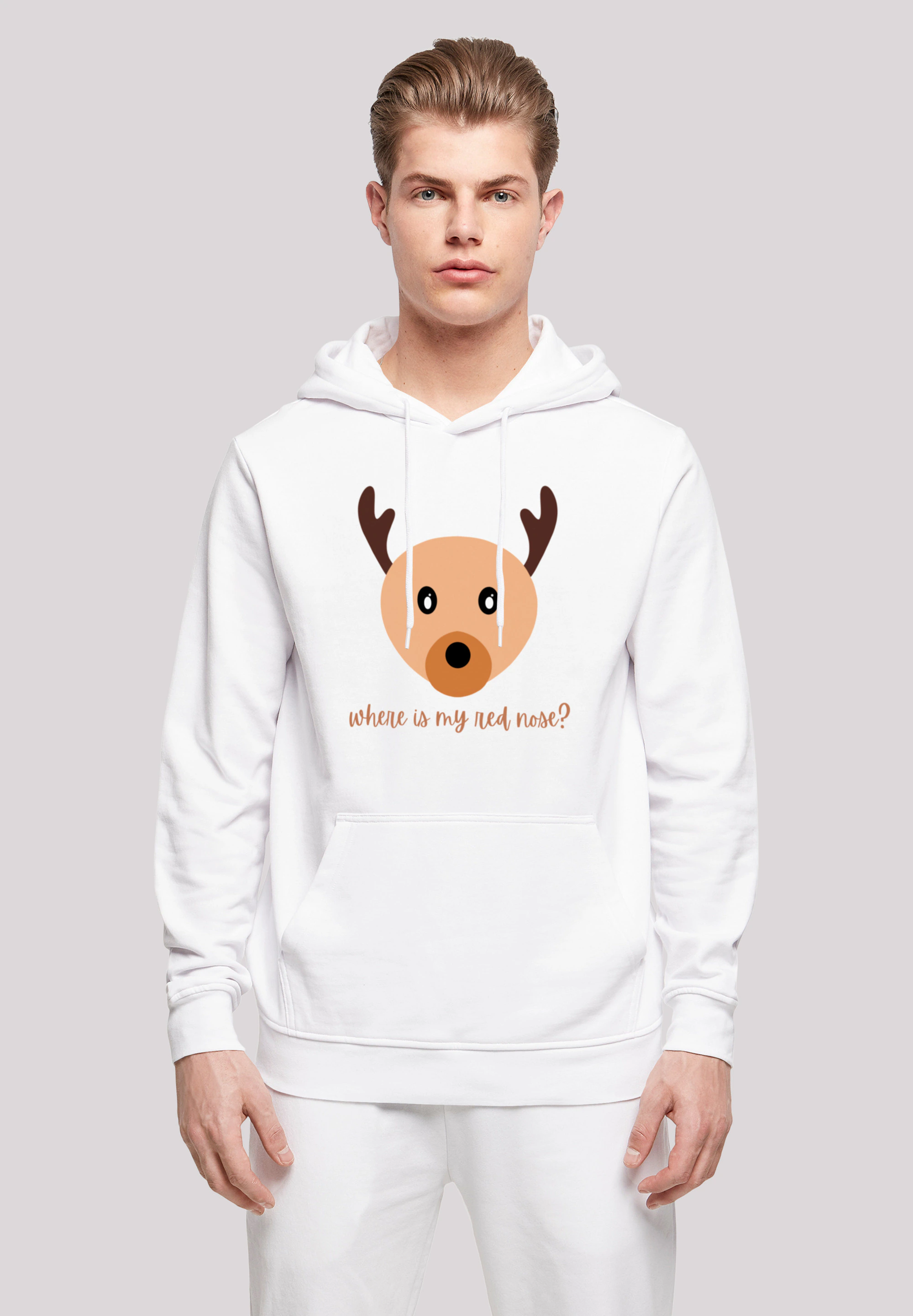 F4NT4STIC Kapuzenpullover "Red Nose Weihnachten", Print günstig online kaufen