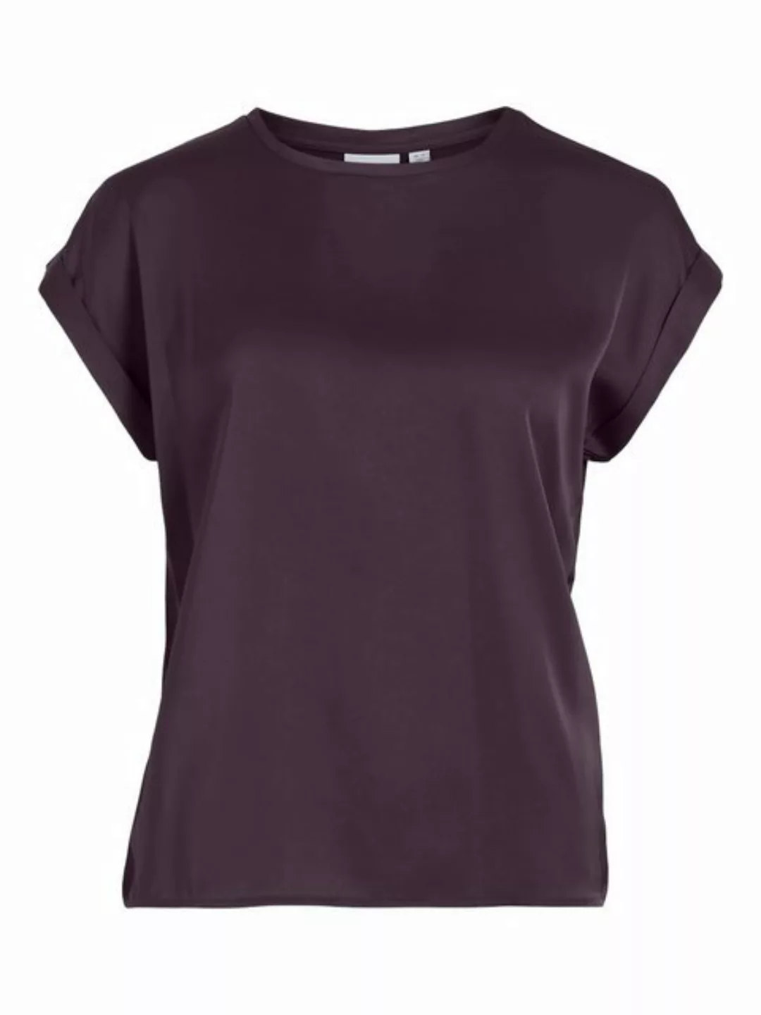 Vila T-Shirt Satin Blusen T-Shirt Kurzarm Basic Top Glänzend VIELLETTE 4599 günstig online kaufen