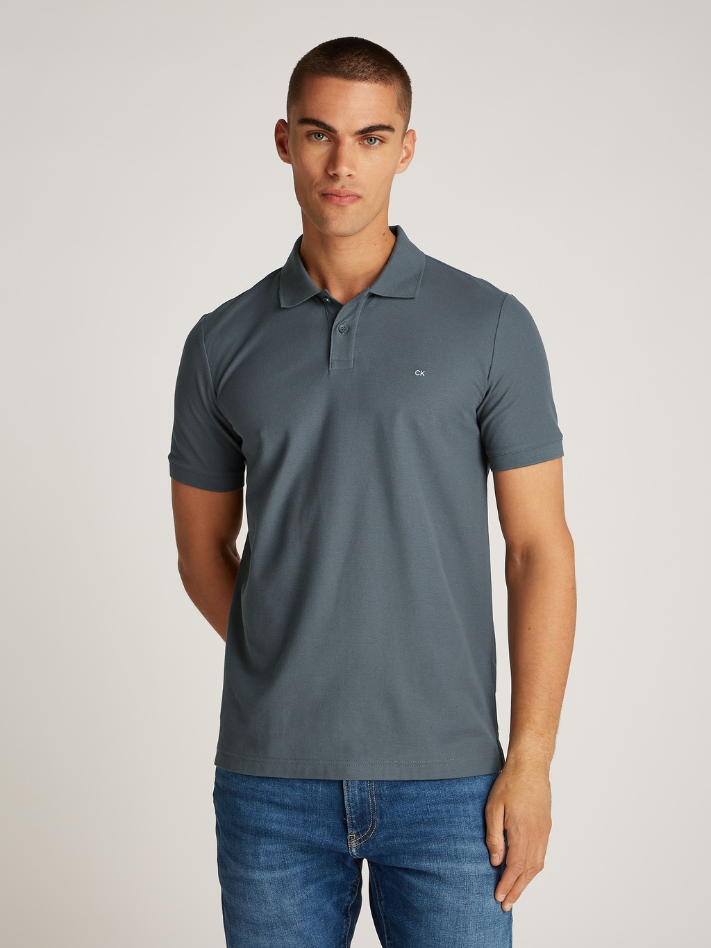 Calvin Klein Poloshirt "LOGO REFINED PIQUE SLIM", mit Logoprägung günstig online kaufen