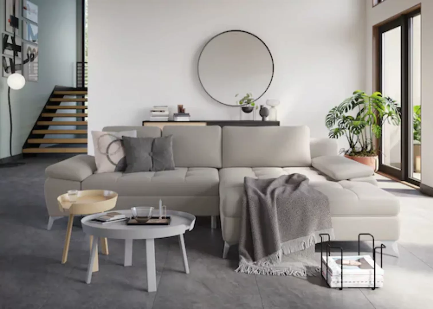 sit&more Ecksofa »Latigo L-Form«, mit Mega-Recamiere, wahlweise mit Bettfun günstig online kaufen