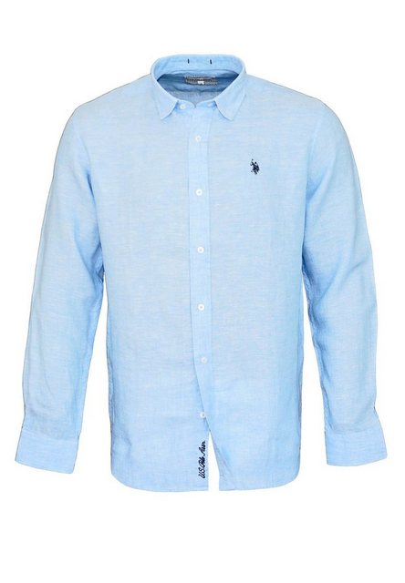 U.S. Polo Assn Langarmhemd Shirt Leinenhemd Button Down Linenshirt günstig online kaufen