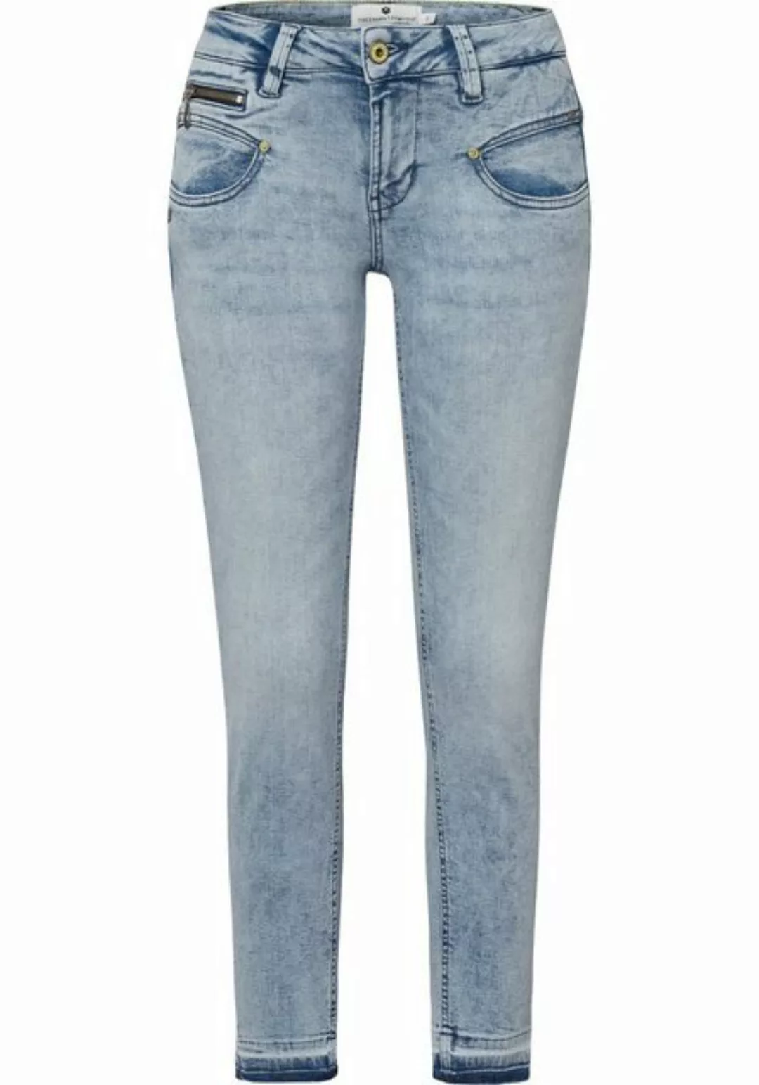 Freeman T. Porter Skinny-fit-Jeans mit ornamental gemustertem Knopf günstig online kaufen