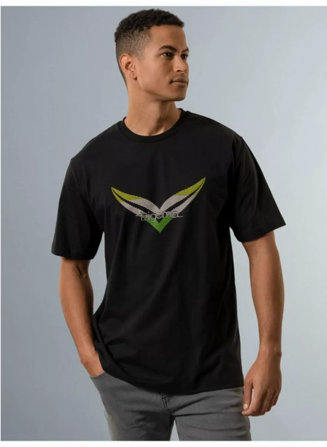 Trigema T-Shirt TRIGEMA T-Shirt mit großem Logo-Print (1-tlg) günstig online kaufen