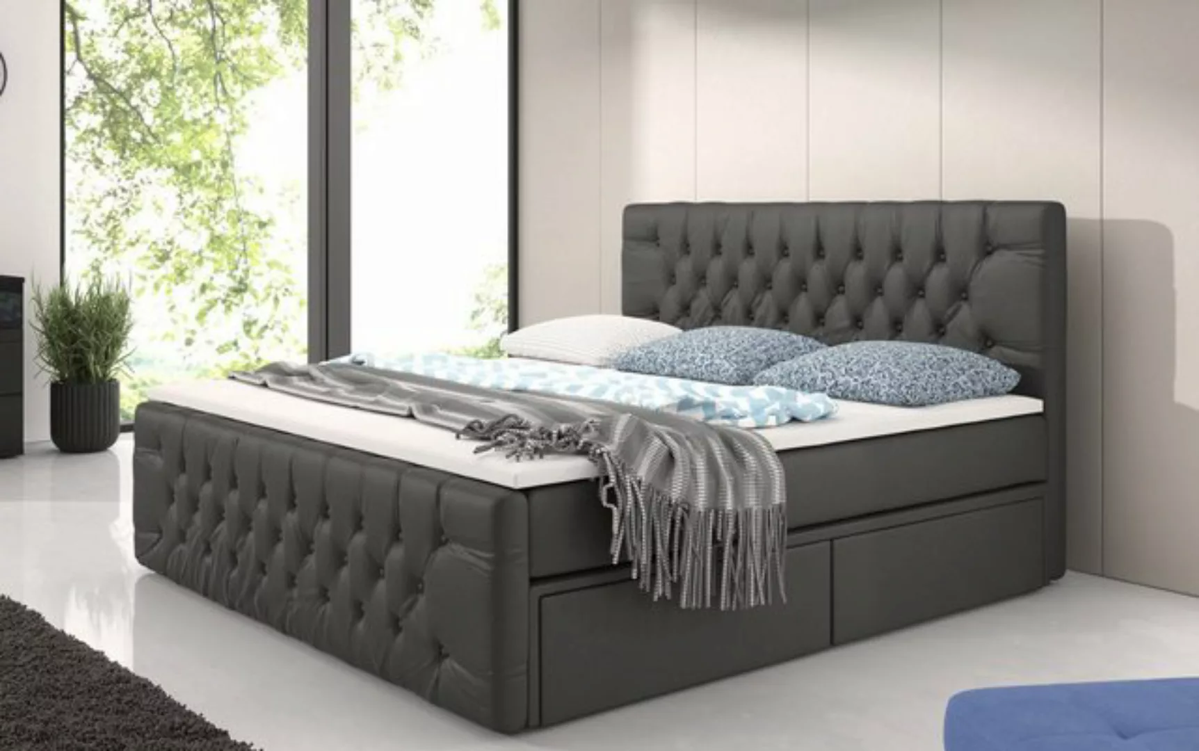 Luxusbetten24 Boxspringbett Sognare, mit Stauraum günstig online kaufen