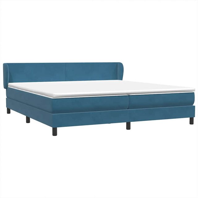 vidaXL Bett Boxspringbett mit Matratzen Dunkelblau 180x220 cm Samt günstig online kaufen