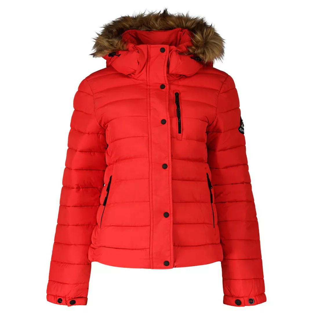 Superdry Classic Faux Fur Fuji Jacke L High Risk Red günstig online kaufen